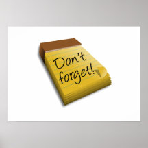 Don't Forget Notepad Poster