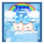 DOPPELjungen Babyparty-Einladung