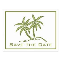 Doppelpalme-Save the Date Postkarte