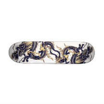 Doppelte chinesische Drachen - Skateboard Personalisiertes Skatedeck