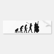 Doppelter Bassist Auto Sticker