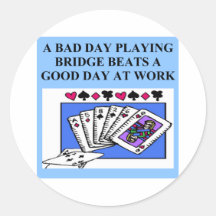 doppelter Bridge-Spieler Entwurf Stickers