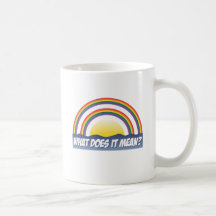 Doppelter Regenbogen, was ihn gemein tut? Tee Haferl