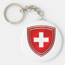 Doppeltes Schild Schweizer Emblem für De Schweiz Schlüsselbänder