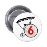 Dorf-Knopf der Gefangen-Zahl-6 Anstecknadelbutton