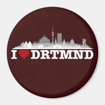 Dortmund City Skyline - Kühlschrankmagnet