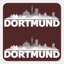 Dortmund City Skyline Quadratsticker