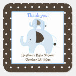 Dottie Elefant-(blaue) quadratische Bevorzugungs-A