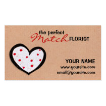 Dotty Herzkraftpapier-Floristen-Visitenkarte visitenkarten