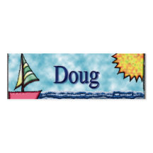 Doug-Segelboot-Lesezeichen Visitenkartenvorlagen