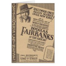 Douglas Fairbanks die Gauchoanzeige 1927 Grußkarten