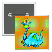Drache, der eine Bell trägt Anstecknadel