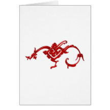 Drache Dragon Grußkarte