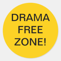 DRAMA-FREIHAFENGEBIET RUNDER STICKER