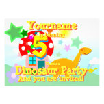 Drehen Sie 5 Cartoon-Dinosaurier-Geburtstags-Party