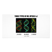 Drei Arten von mir, von selbst u. I (A-DNA B-DNA Z Photo Karten