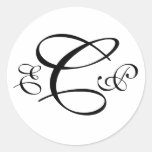 Drei Buchstabe-Monogramm-Aufkleber