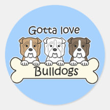 Drei Bulldoggen Sticker