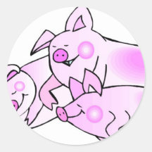 Drei Ferkel Runde Sticker