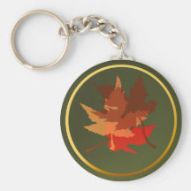 Drei Herbst-Blätter Keychain Schlüsselbänder