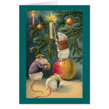Drei MäuseVintage Weihnachtskarte