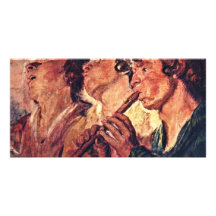 Drei Musiker durch Jordaens Jakob (beste Qualität) Bilderkarte