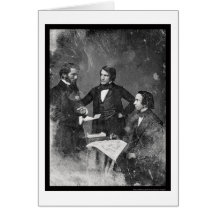 Drei nicht identifizierter MännerDaguerreotype 185 Karten