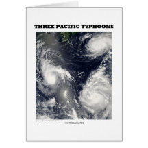 Drei pazifische Taifune (Satellitenbild) Karten