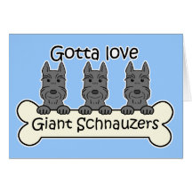 Drei Riesenschnauzer Karte