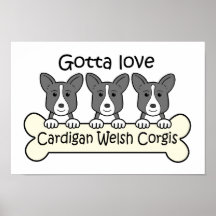 Drei Wolljacken-WaliserCorgis Posterdrucke