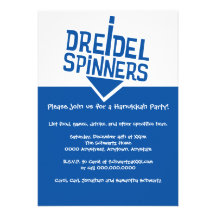 Dreidel Spinner-Chanukka-Party Einladungen
