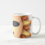 Dreidimensionaler Cartoon Sun mit Schatten Tee Tasse