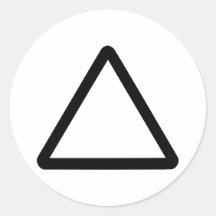 Dreieck Runder Sticker