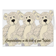 Dreiergruppe-Glückwunsch-Teddybär sahnt herein Grußkarten