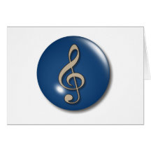 Dreifacher Clef-Blau-Hintergrund Grußkarten