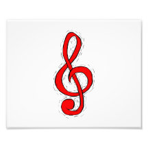 Dreifacher Clef-Grafikdesign-Rot Fotografien