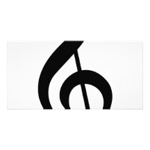 Dreifacher Clefc$g-clef-Musical-Symbol Foto Grußkarte