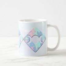 Dreifacher Mond-Opal Kaffee Haferl