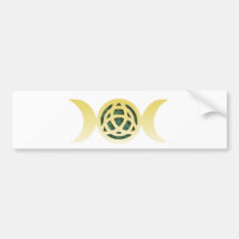 Dreifacher Mond Triquetra Auto Sticker