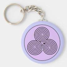 Dreifaches gewundenes Labyrinth Schlüsselband