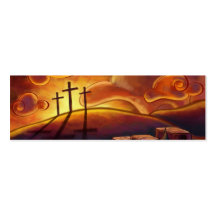 Dreiheits-Sonnenuntergang-Lesezeichen Visitenkarten Vorlagen