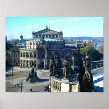 Dresdener Opernhaus morgens Zwinger Posterdrucke