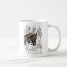 Dressage-Pferde in gesammeltem Trab-Kanter Tasse
