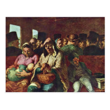 Dritt-Klassefach durch Daumier Honoré Postkarte