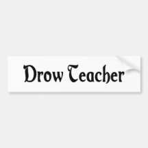 Drow Lehrer-Autoaufkleber