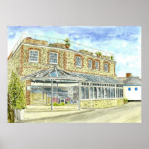 Druck "des Meeresfrüchte-Restaurant-(Padstow)" Plakat