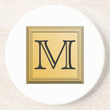 Druckbild eines kundenspezifischen Monogrammentwur Untersatz