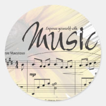 Drücken Sie sich mit Musik-Aufkleber aus