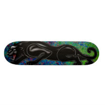 Dschungel-Leopard-Schwarzes Skateboardbrett