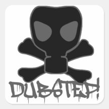 Dubstep Gasmaske-Schädel Aufkleber